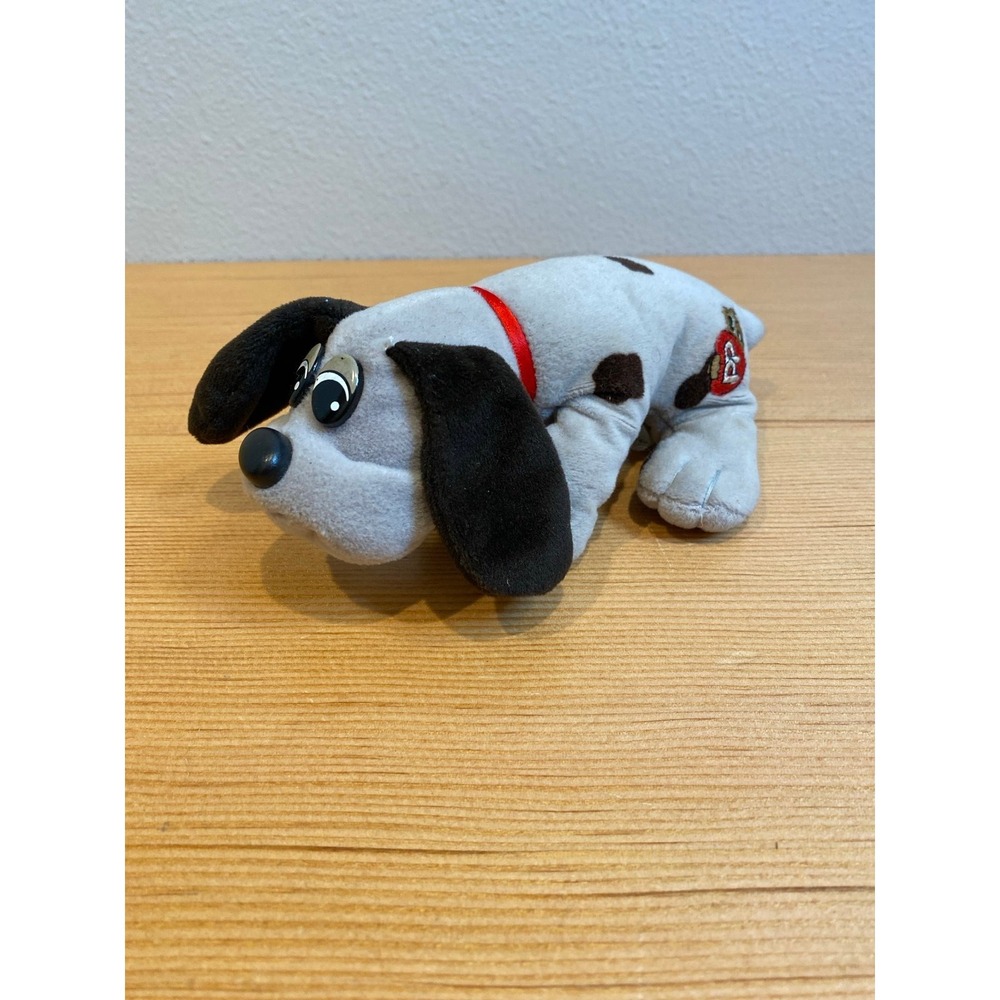 Pound Puppies Gray Dog With Black Spots Red Collar Vintage Tonka 7"4042 11 VTG